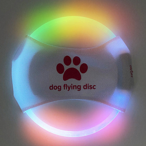 Disco Volador LED para Perros- Juguete Luminoso Interactivo Nocturno