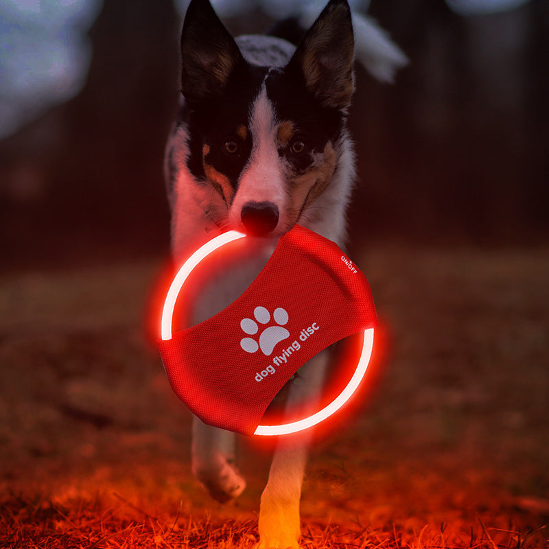 Disco Volador LED para Perros- Juguete Luminoso Interactivo Nocturno
